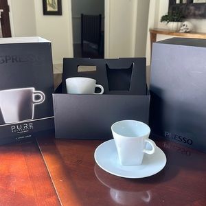 Nespresso 2x new in box, pure collection. Pure lingo cups and saucers.